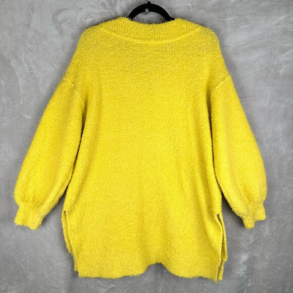Pilcro Anthropologie Sweater Womens Medium Yellow Oversized Wool Cozy Chunky - Picture 6 of 13